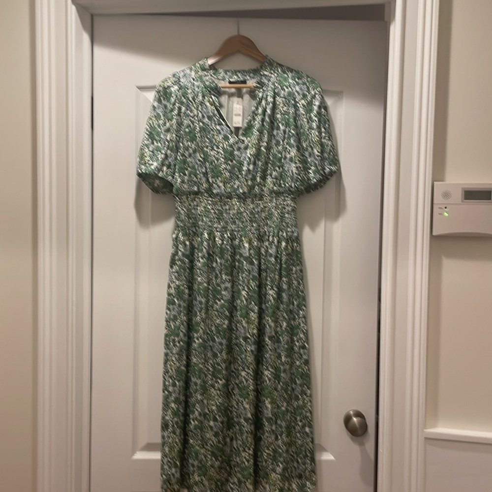 Green Floral J. Crew Dress - Picture 4 of 5